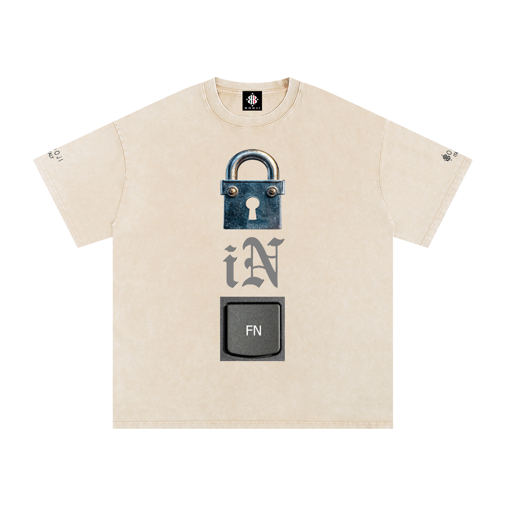 BOOJI ITALY LOCK IN COLLECTION SNOW WASHED T-SHIRT