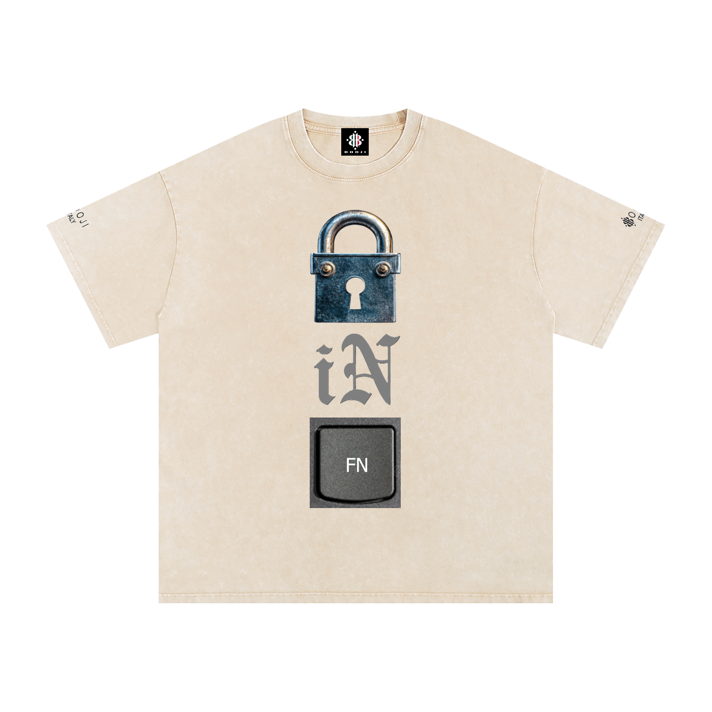 BOOJI ITALY LOCK IN COLLECTION SNOW WASHED T-SHIRT