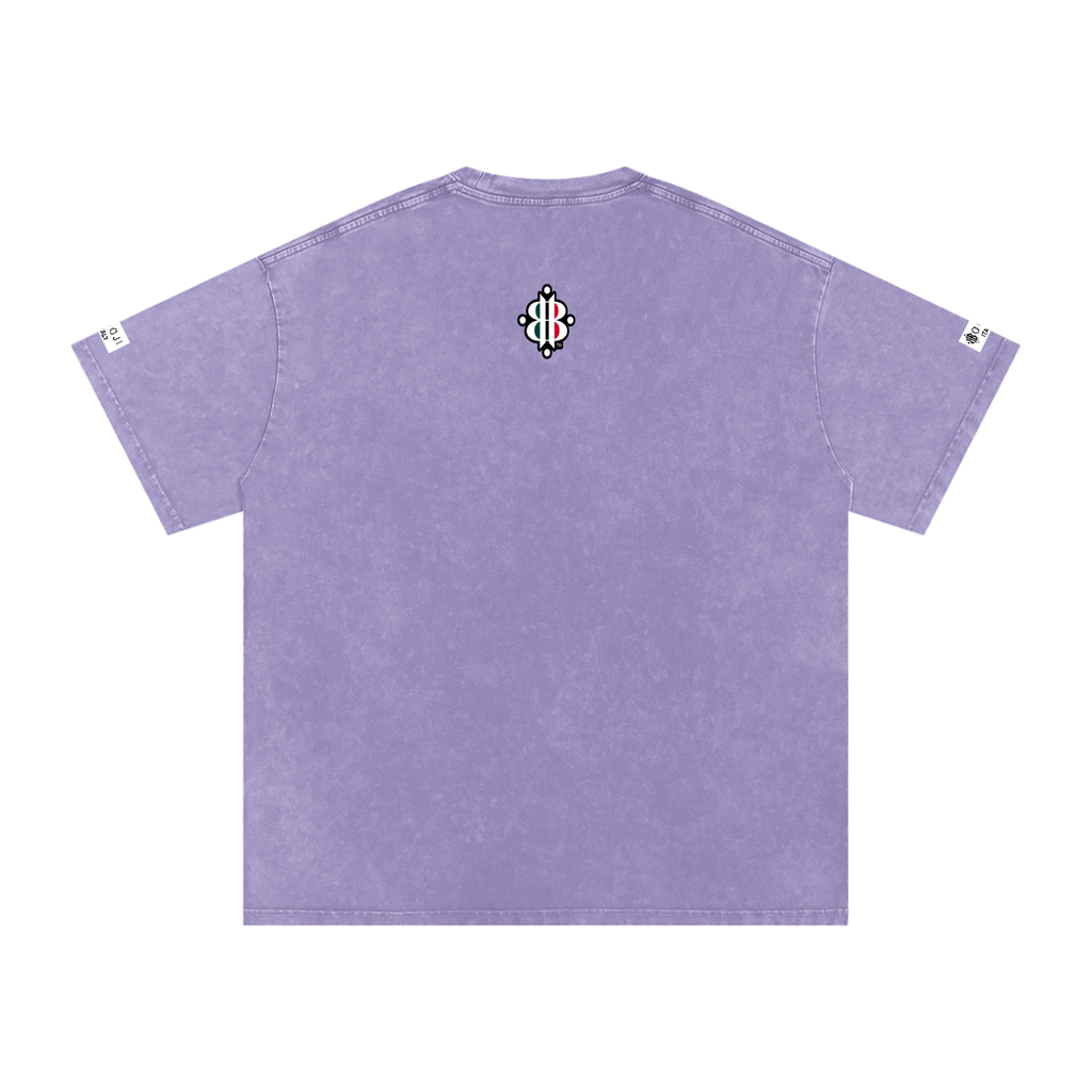 BOOJI ITALY ITALIAN FLAG BRAND LOGO SNOW WASHED T-SHIRT
