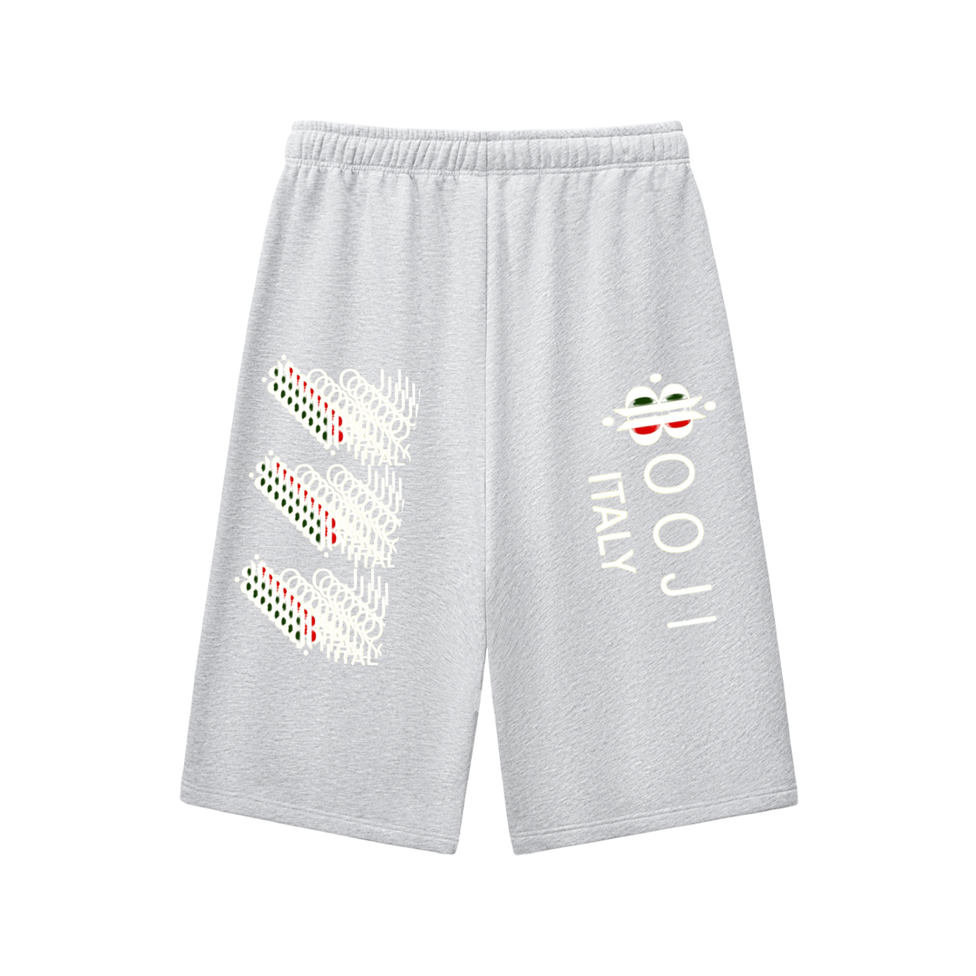 BOOJI ITALY STARS LOGO MULTIPLIED DRAWSTRING 3/4 SWEATSHORTS