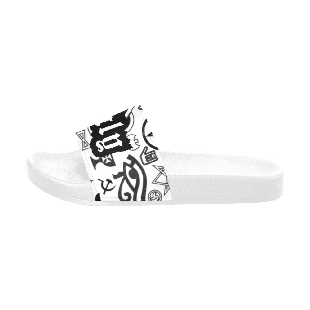 BOOJI ITALY SYMBOLS COLLECTION WHITE WOMEN'S WHITE SOLE SLIDES