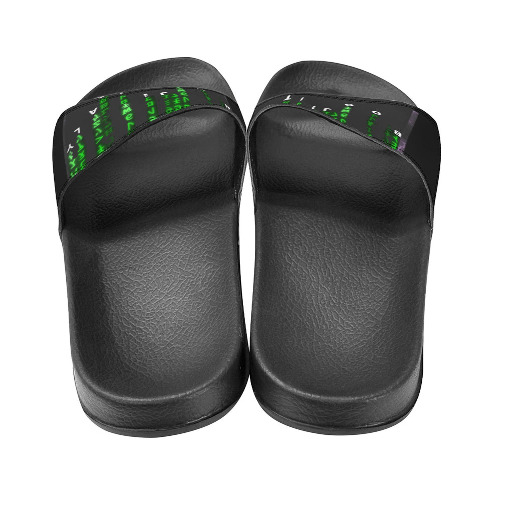 BOOJI ITALY SUPER POSITION MATRIX COLLECTION WOMEN'S BLACK SOLE SLIDES