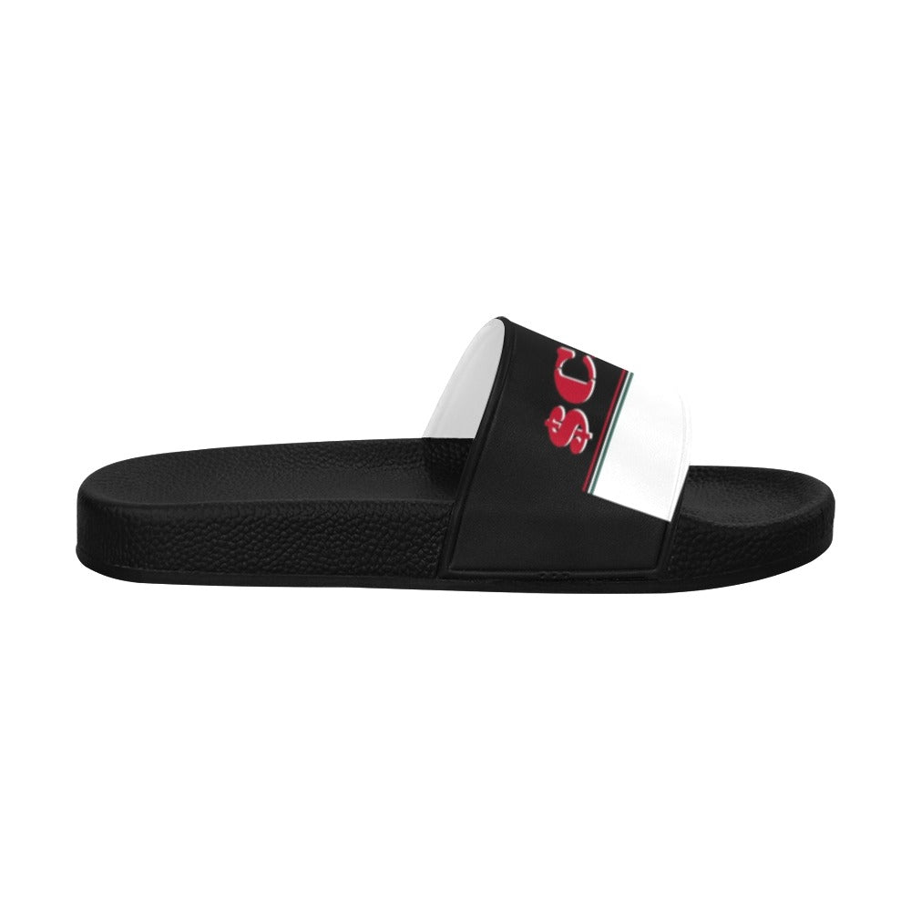BOOJI ITALY SCARPE DM LOGO BLACK SOLE SLIDES Women's Slide Sandals(Model 057)