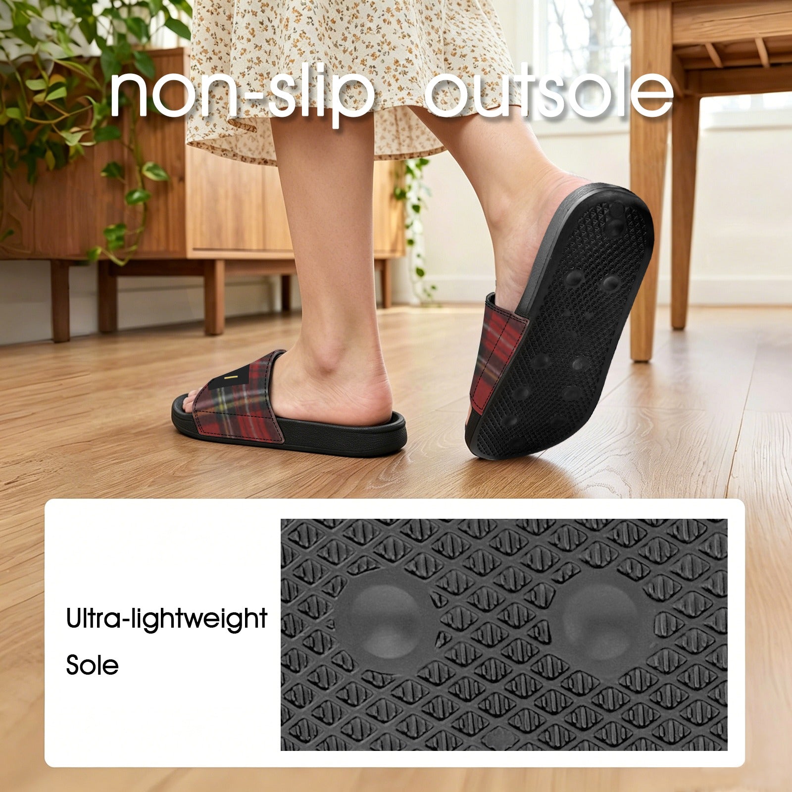BOOJI ITALY ESCI'S COLLECTION WOMEN'S BLACK SOLE SLIDES