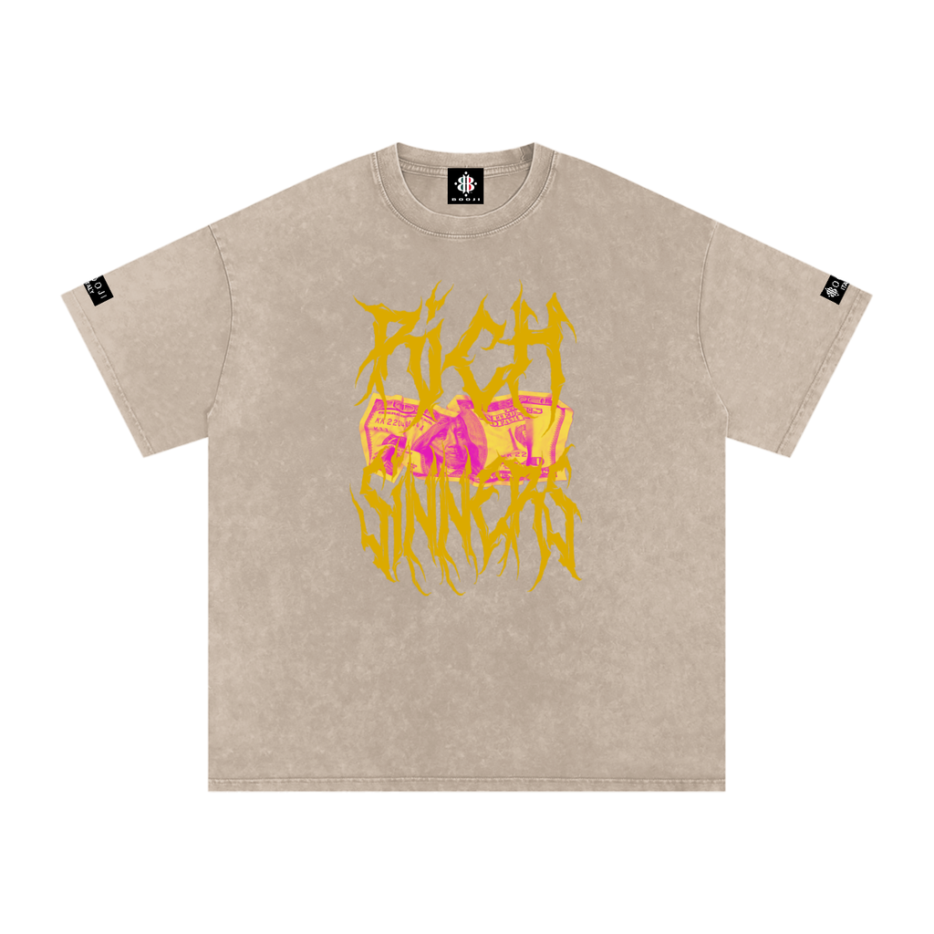 BOOJI ITALY RICH SINNERS SNOW WASHED T-SHIRT