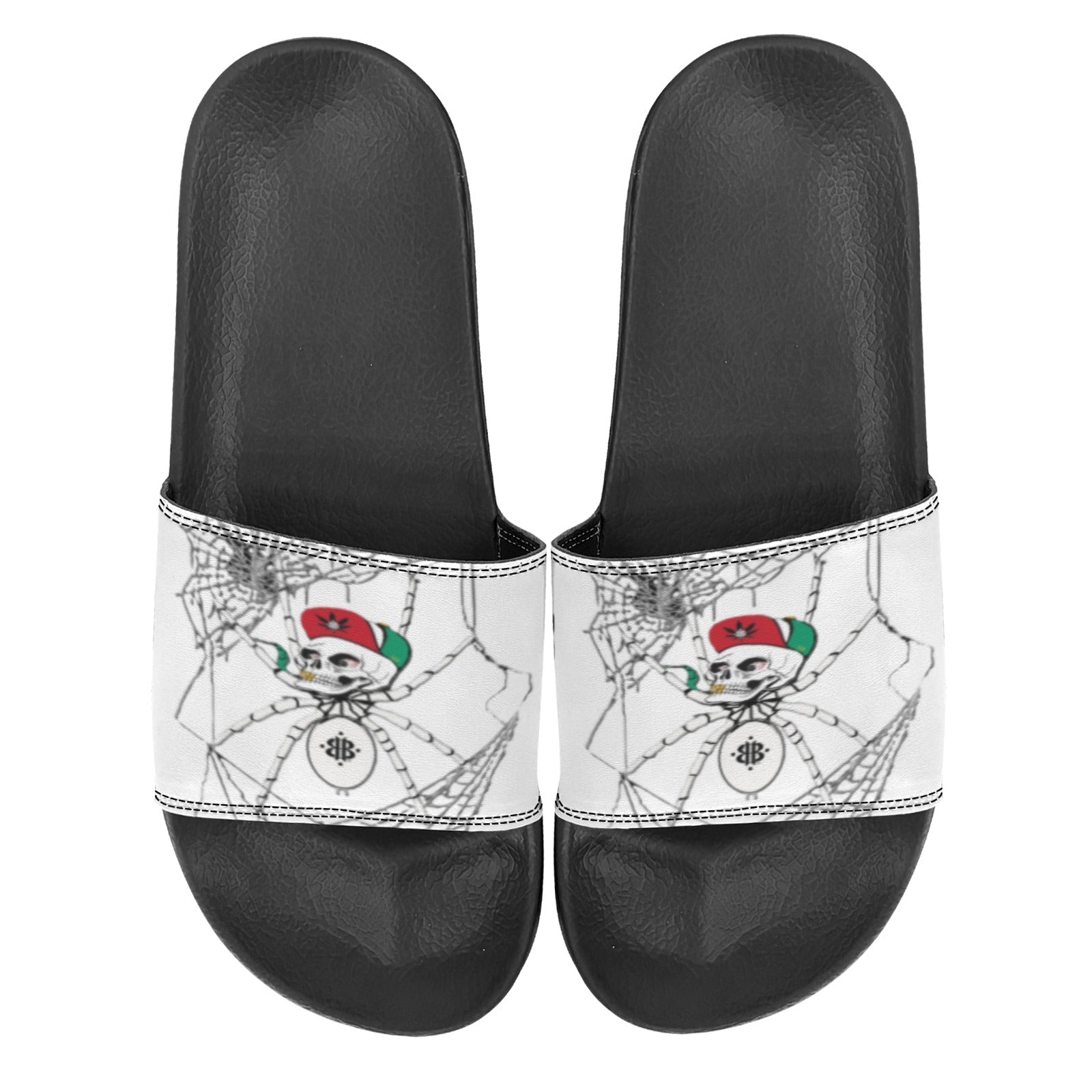 BOOJI ITALY MOLLYHOOD COLLECTION MEN'S BLACK SOLE SLIDES