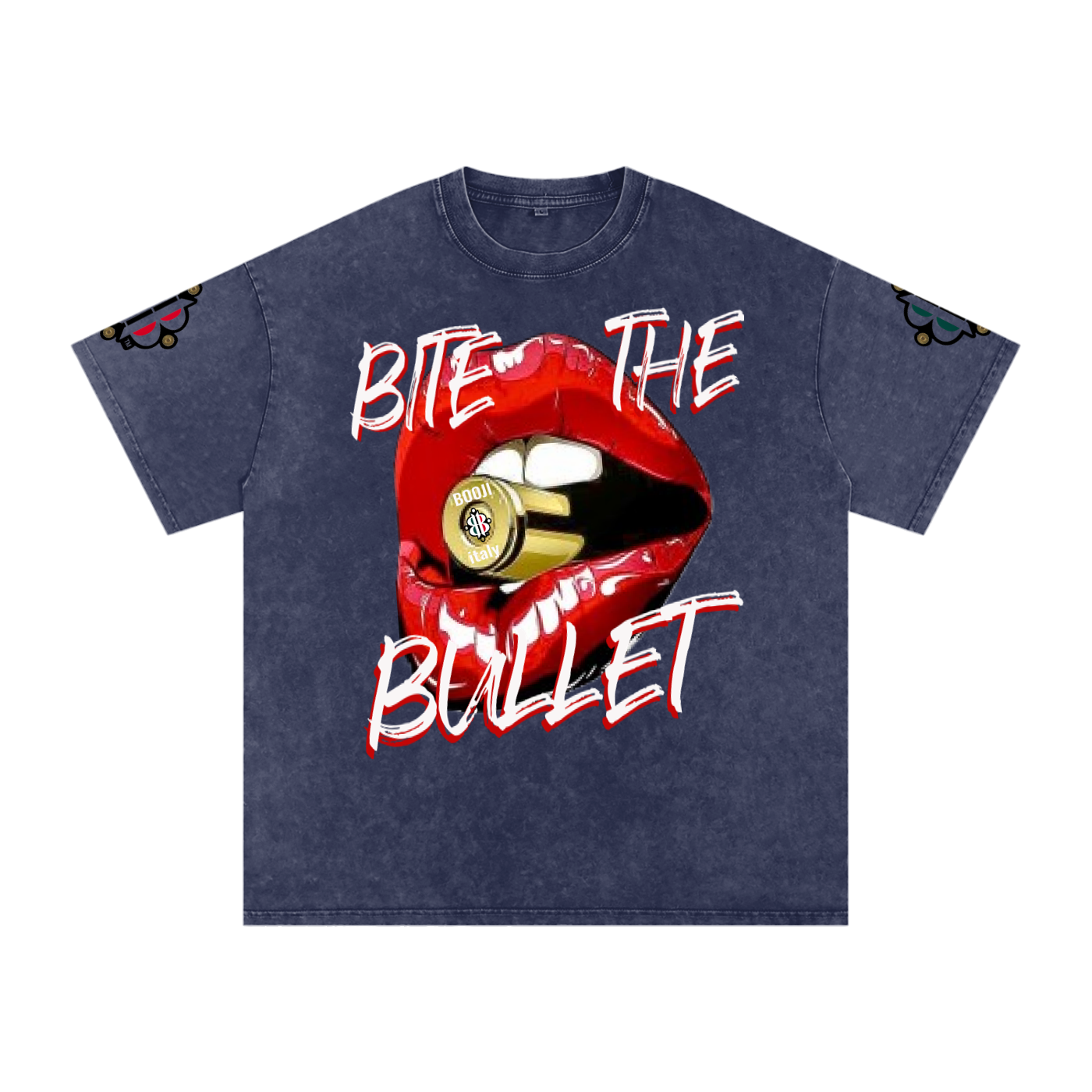 BOOJI ITALY "BITE THE BULLET" SNOW WASHED T-SHIRT