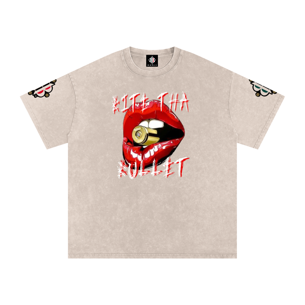 BOOJI ITALY BITE THA BULLET SNOW WASHED T-SHIRT