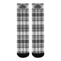 BOOJI ITALY GREY PLAID MEN'S BLACK SOCKS