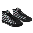 BOOJI ITALY 4 EVER $ LOGO INVERTED PATTERN WOMEN'S BLACK CANVAS SHOES