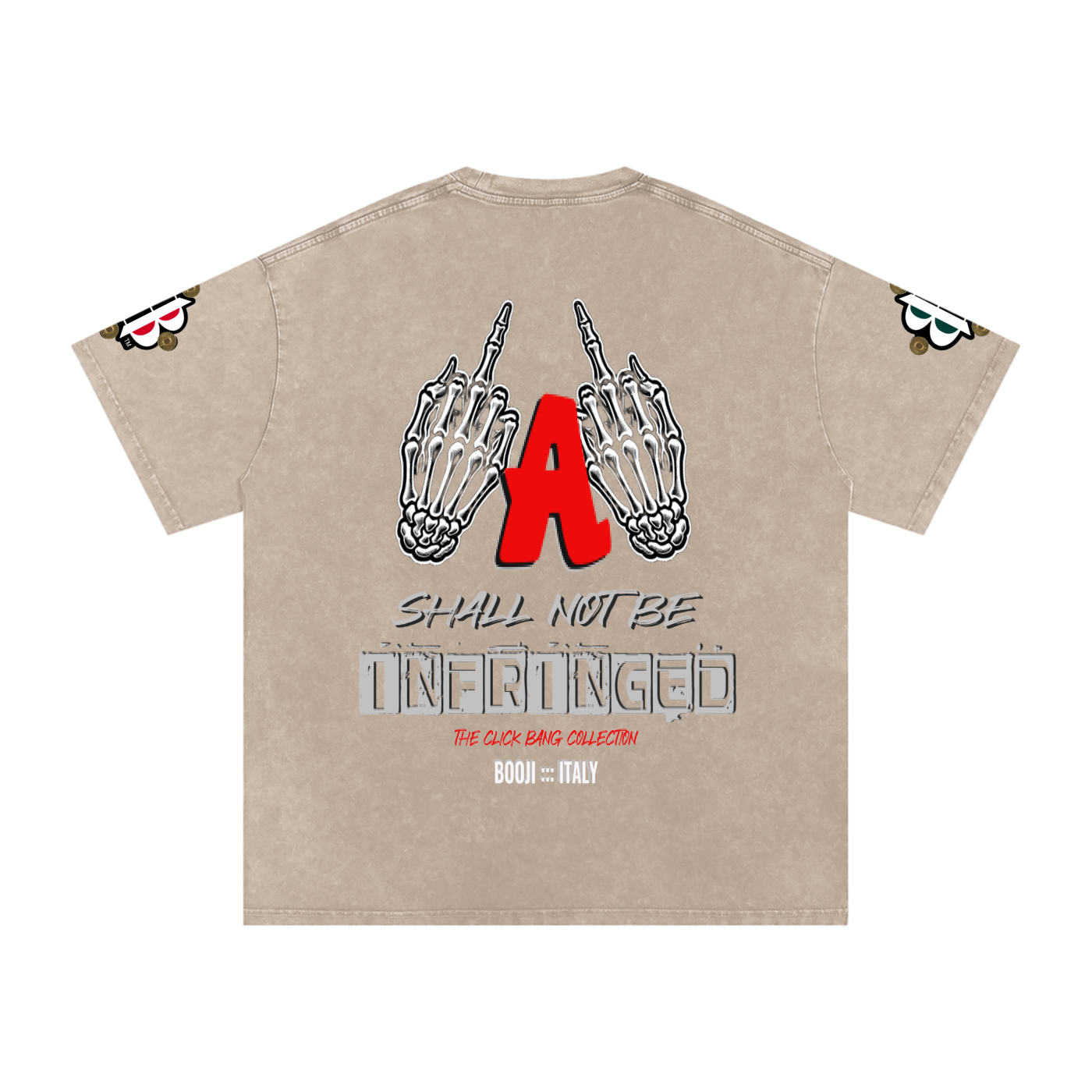 BOOJI ITALY "CLICK BANG COLLECTION" SNOW WASHED T-SHIRT