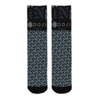BOOJI ITALY LOCK IN COLLECTION IN SHINOBI BLUE MEN'S BLACK TUBE SOCKS