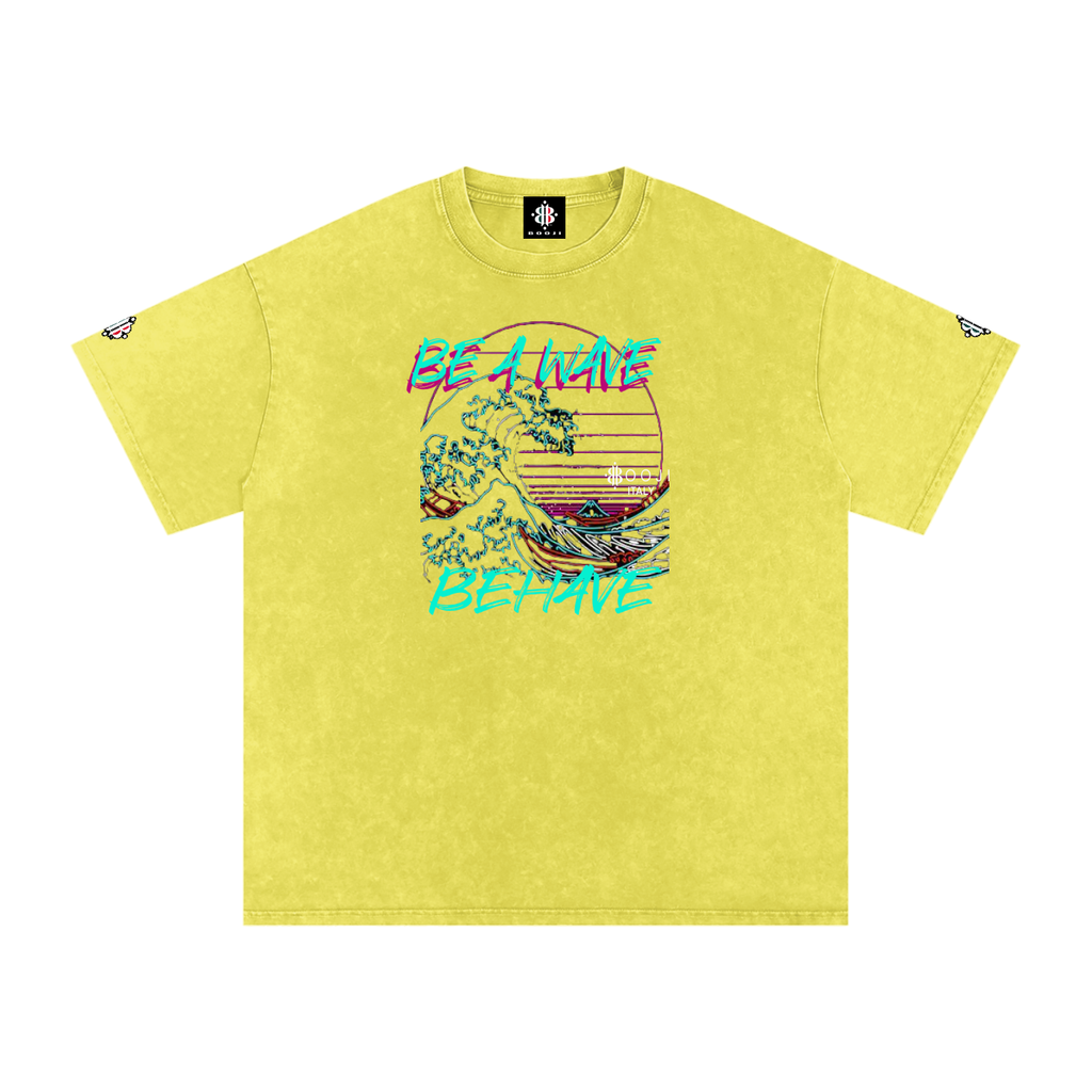 BOOJI ITALY BE A WAVE BEHAVE SNOW WASHED T-SHIRT