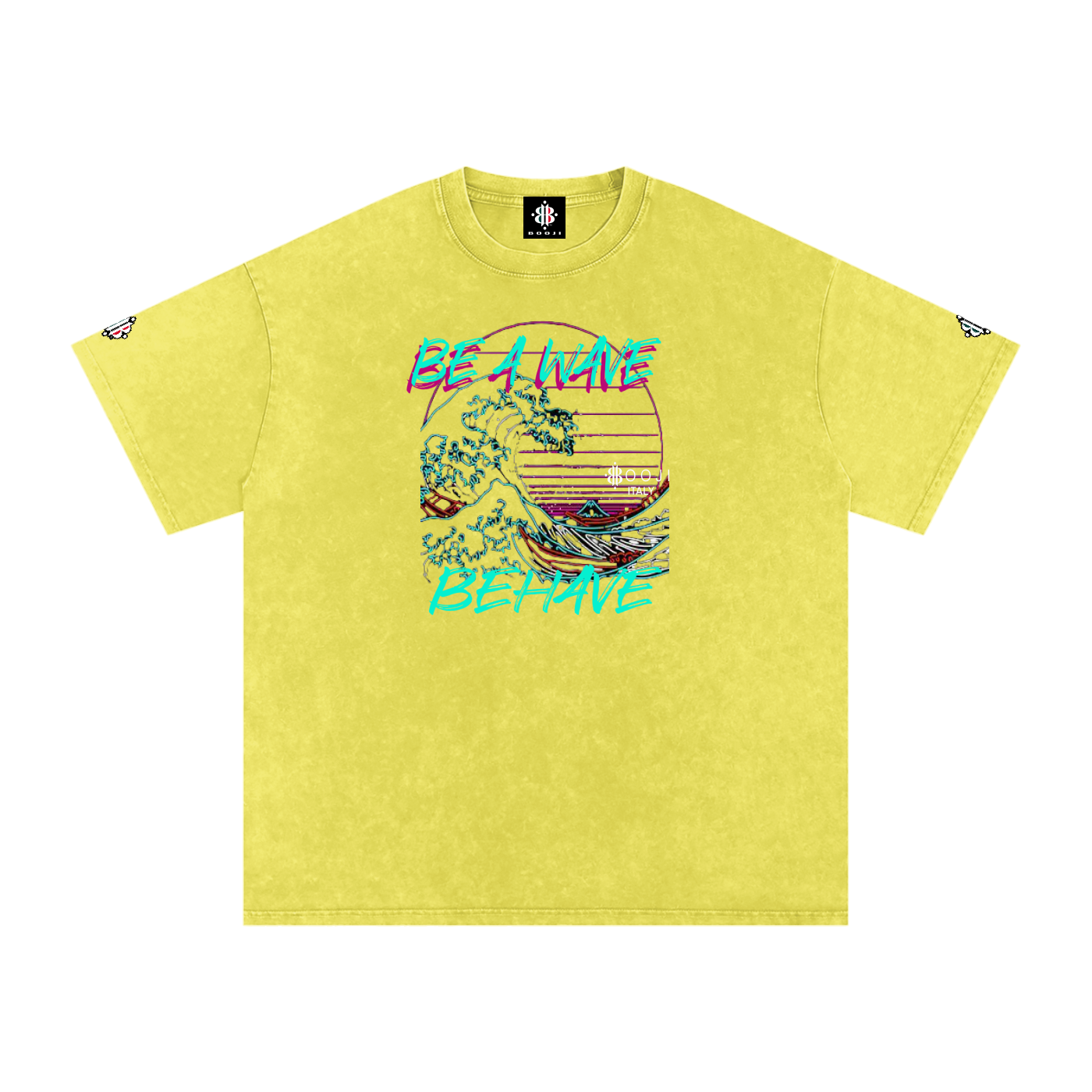 BOOJI ITALY BE A WAVE BEHAVE SNOW WASHED T-SHIRT