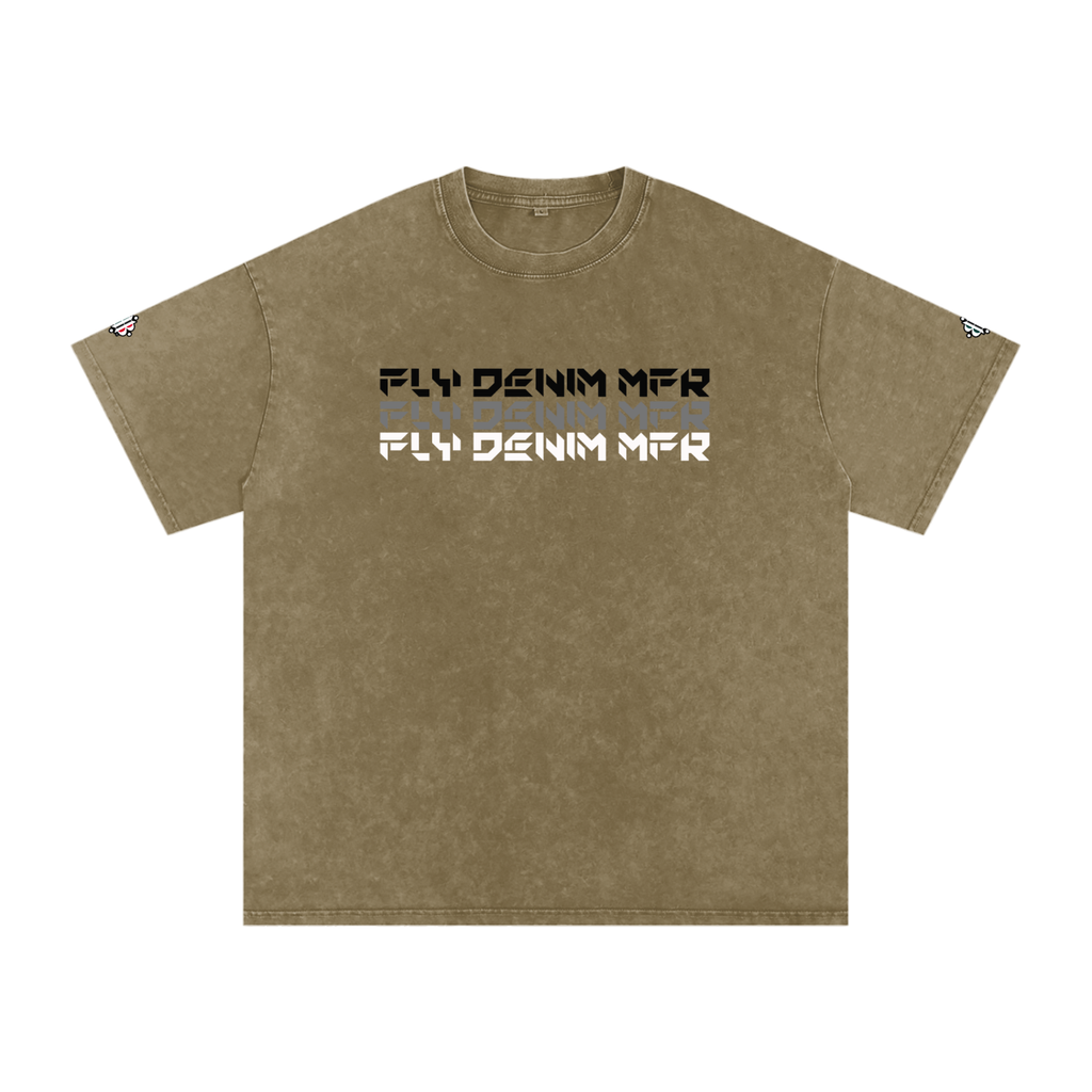 BOOJI ITALY "FLY DENIM MFR." SNOW WASHED T-SHIRT