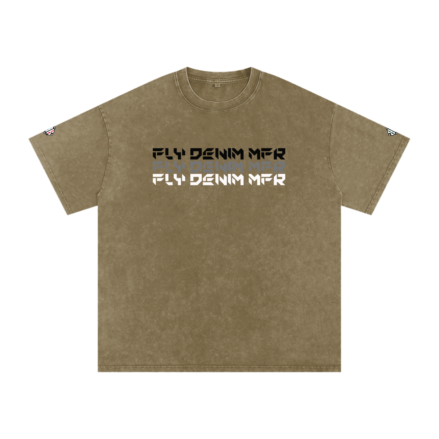 BOOJI ITALY "FLY DENIM MFR." SNOW WASHED T-SHIRT