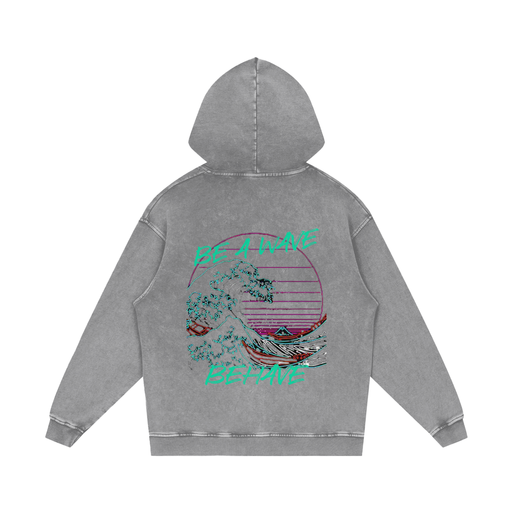 BOOJI ITALY BE A WAVE BEHAVE SNOW WASHED HOODIE