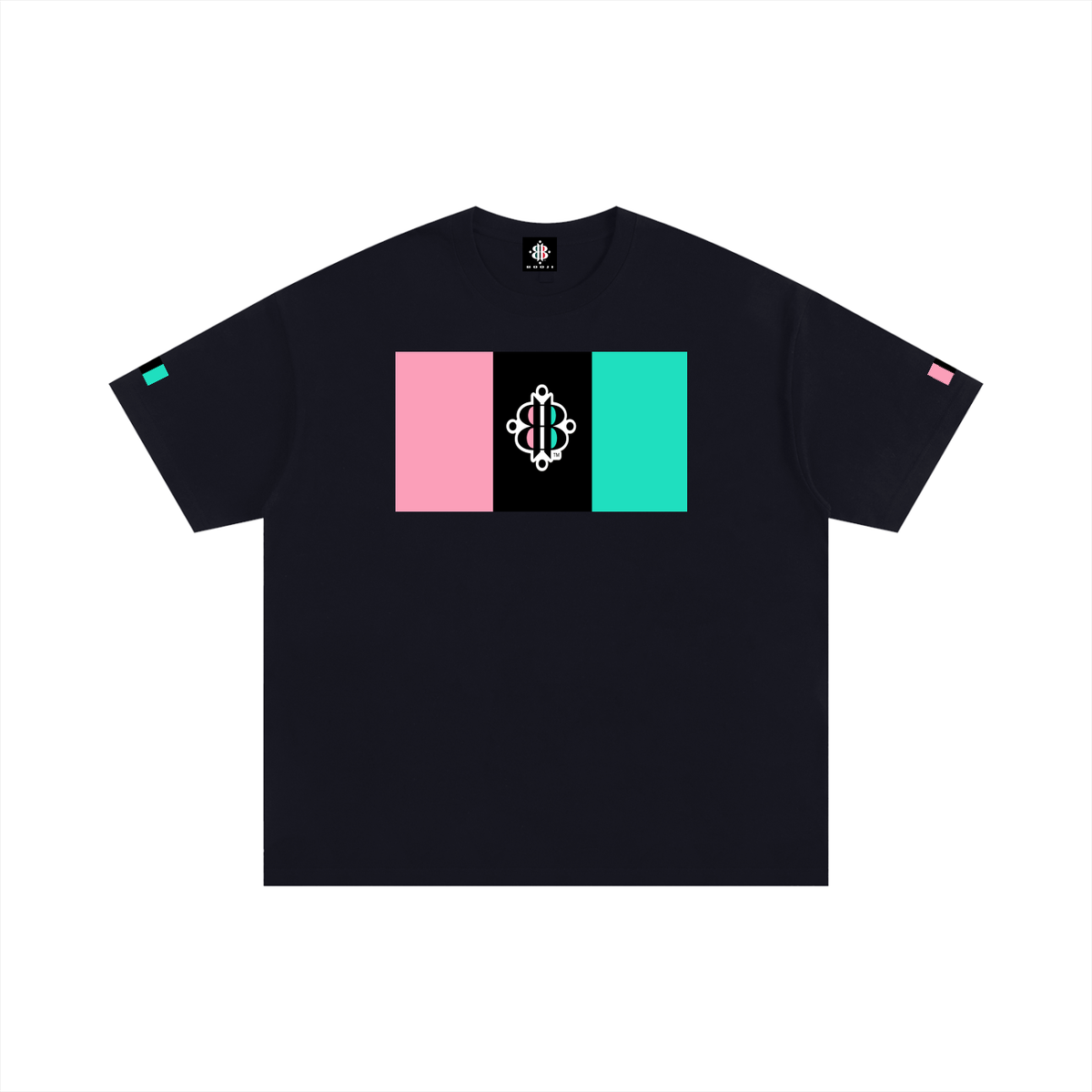 BOOJI ITALY 4 EVER $ LOGO INVERTED ITALIAN FLAG COLORS COTTON T-SHIRT