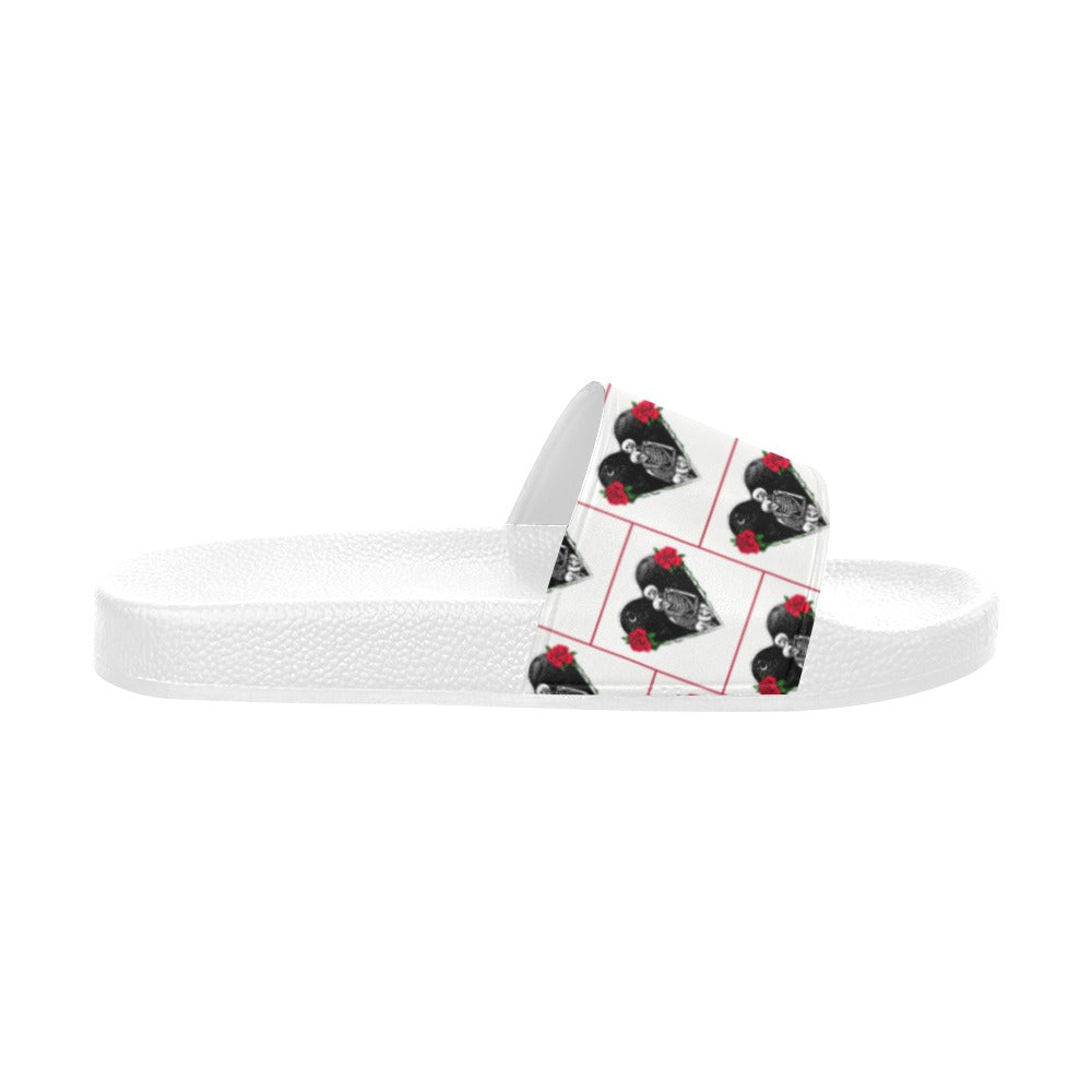 BOOJI ITALY DXXD IN LOVE COLLECTION WOMEN'S WHITE SOLE SLIDES