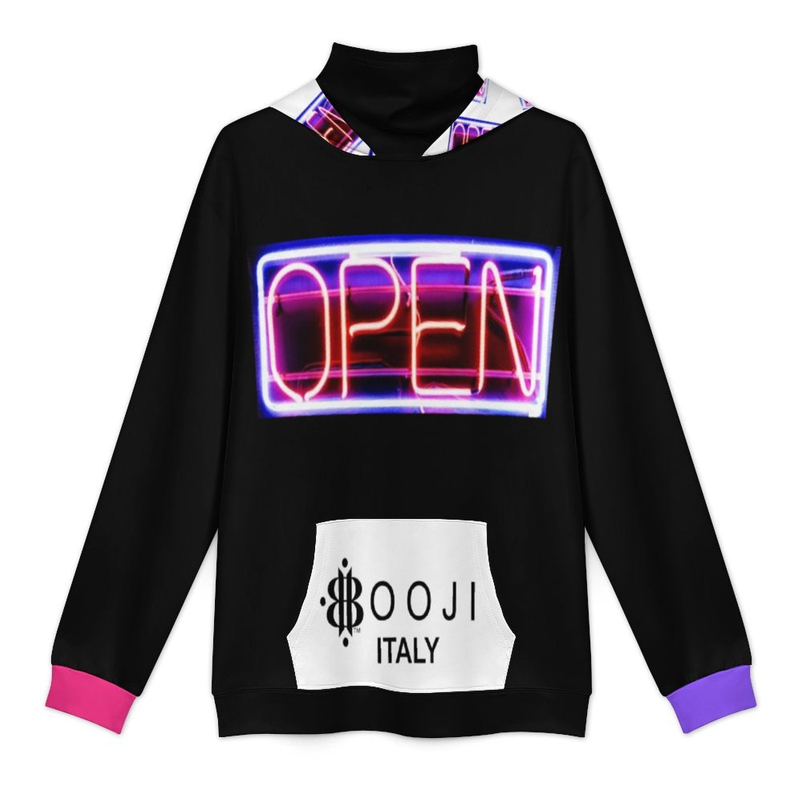 BOOJI ITALY "OPEN SIGN" SMOOTH HOODIE w/ MASK