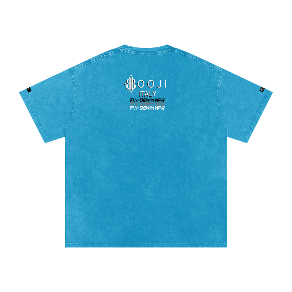 BOOJI ITALY "FLY DENIM MFR." SNOW WASHED T-SHIRT