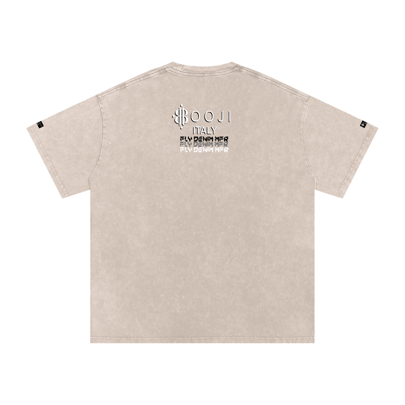 BOOJI ITALY "FLY DENIM MFR." SNOW WASHED T-SHIRT