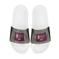 BOOJI ITALY WILD INFLUENCE COLLECTION FULL ZOO MEN'S WHITE SOLE SLIDES