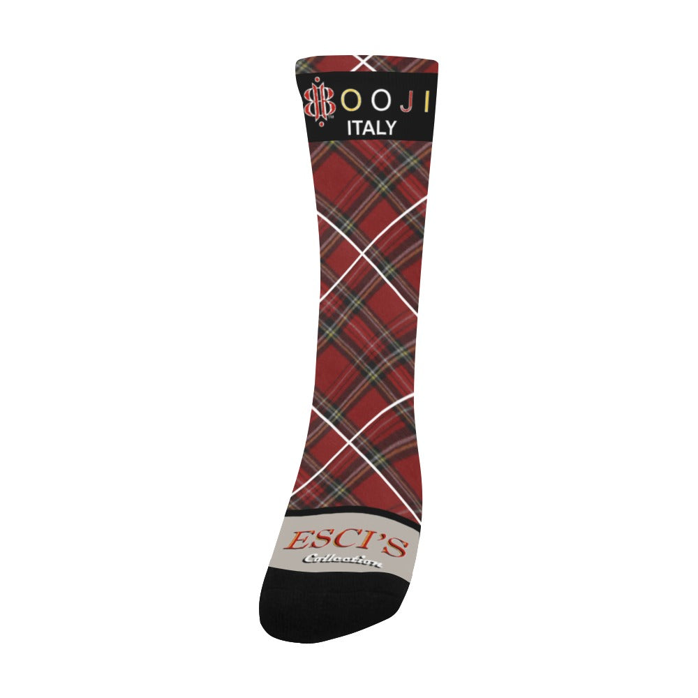 BOOJI ITALY ESCI'S COLLECTION MEN'S PLAID TUBE SOCKS