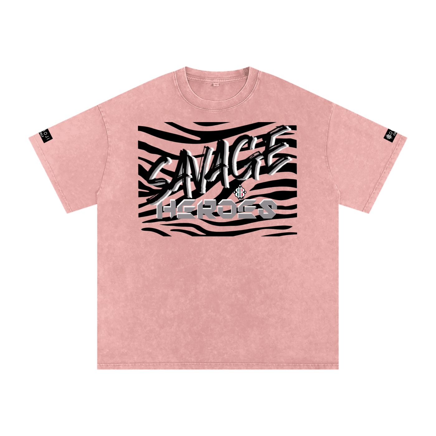 BOOJI ITALY "SAVAGE HEROES" SNOW WASHED T-SHIRT