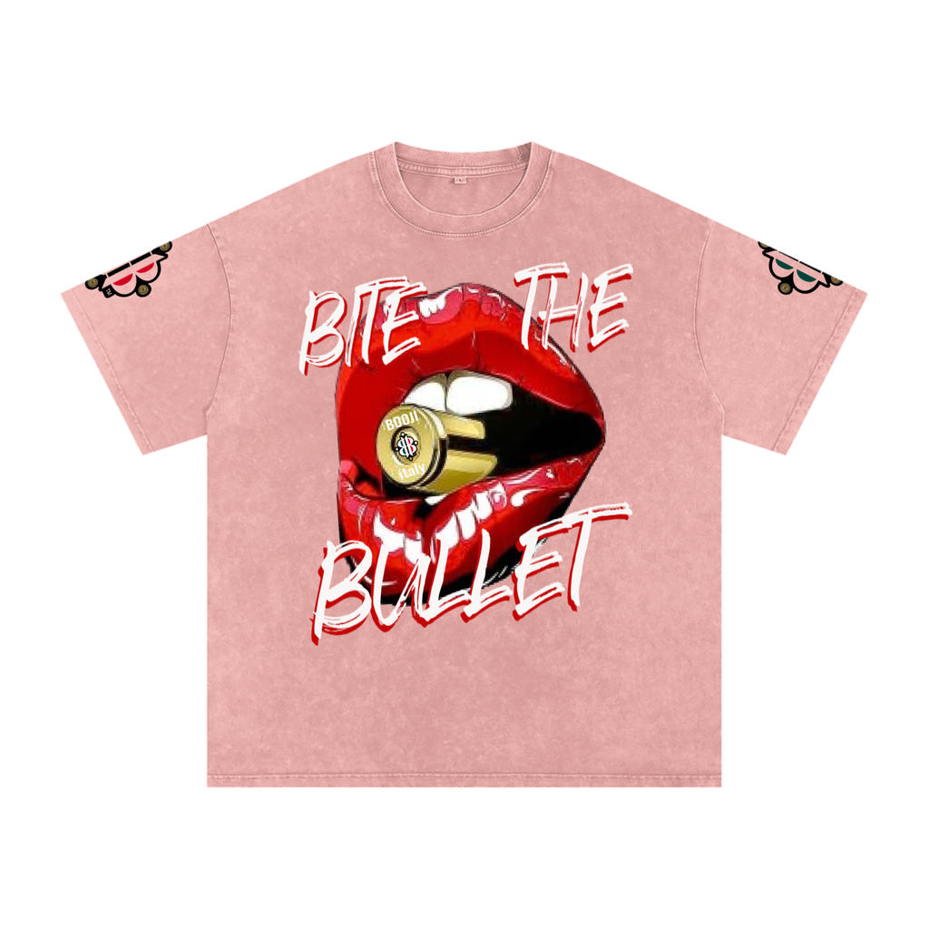 BOOJI ITALY "BITE THE BULLET" SNOW WASHED T-SHIRT