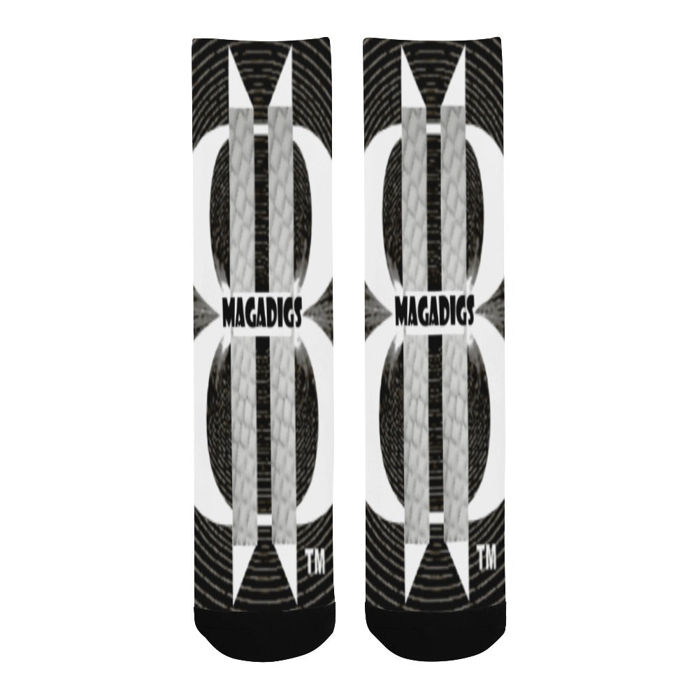 BOOJI ITALY MAGADIGS COLLECTION BLACK TUBE SOCKS