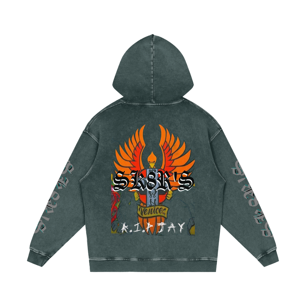 BOOJI ITALY SK8R'S COLLECTION SNOW WASHED COTTON HOODIE