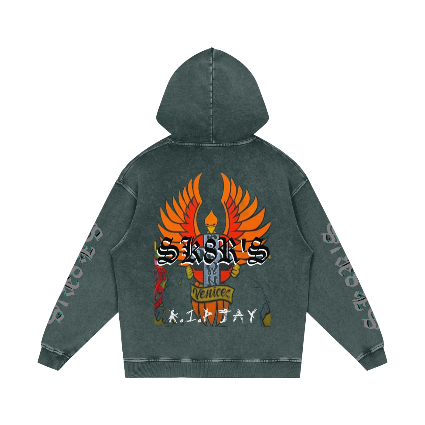 BOOJI ITALY SK8R'S COLLECTION SNOW WASHED COTTON HOODIE