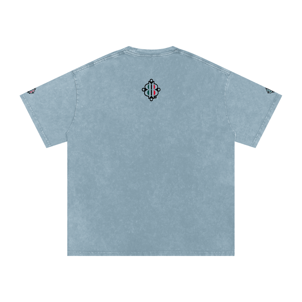 BOOJI ITALY 7 STARS 4 EVER $ LOGO SNOW WASHED T-SHIRT
