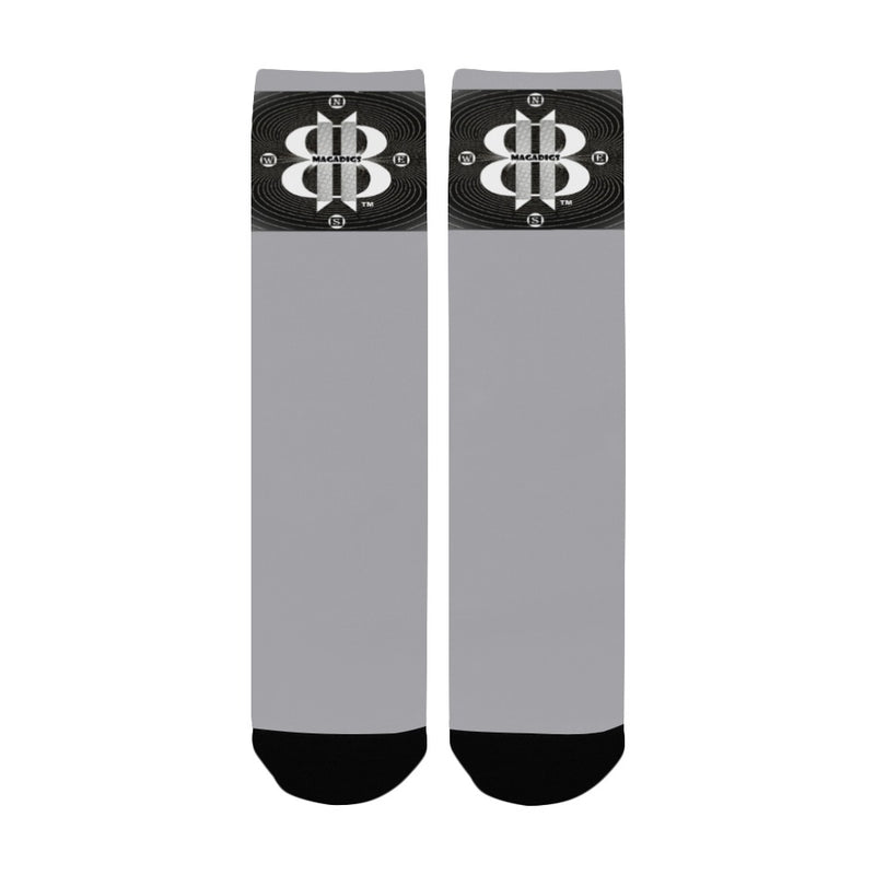 BOOJI ITALY MAGADIGS COLLECTION WOMEN'S GREY CREW SOCKS Women's Custom Socks