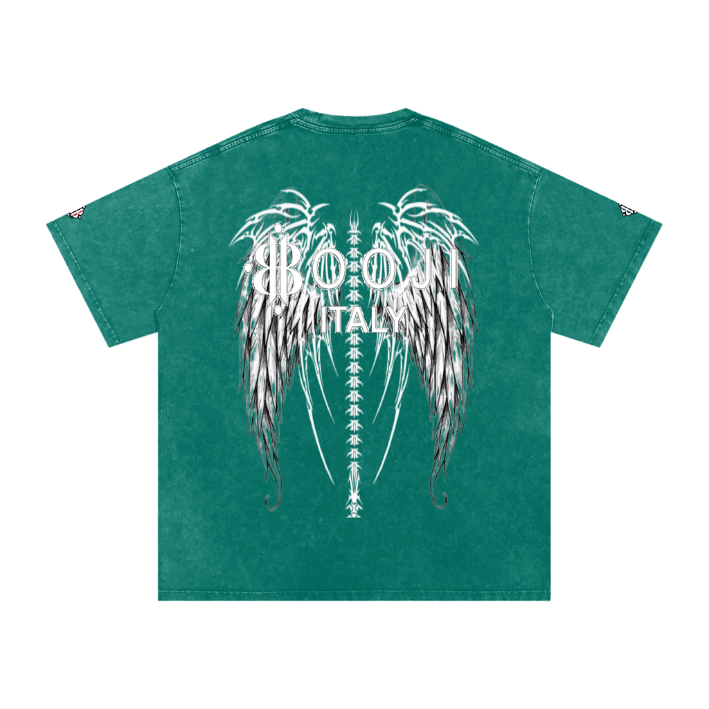 BOOJI ITALY "FLY DENIM MFR." SNOW WASHED T-SHIRT