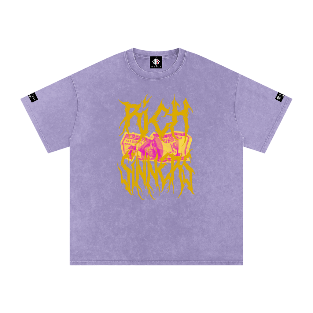 BOOJI ITALY RICH SINNERS SNOW WASHED T-SHIRT