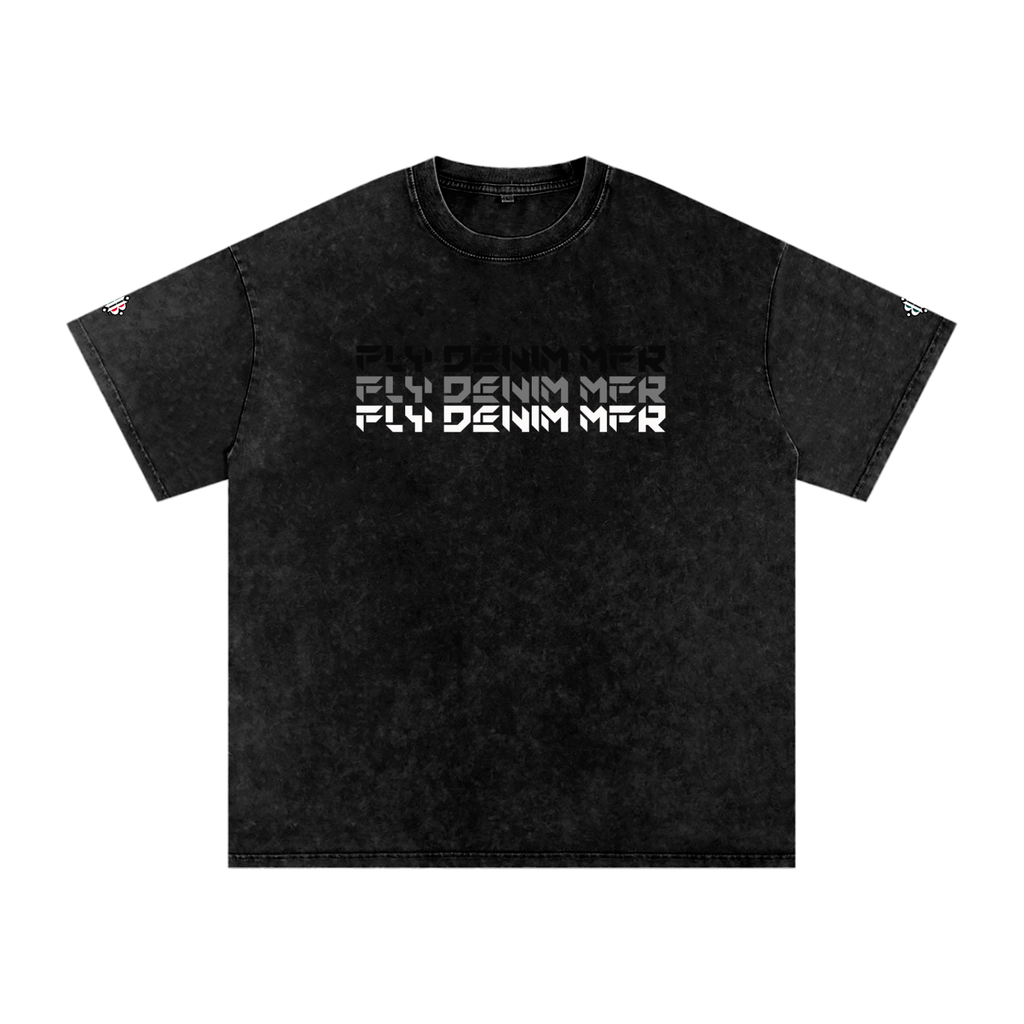 BOOJI ITALY "FLY DENIM MFR." SNOW WASHED T-SHIRT