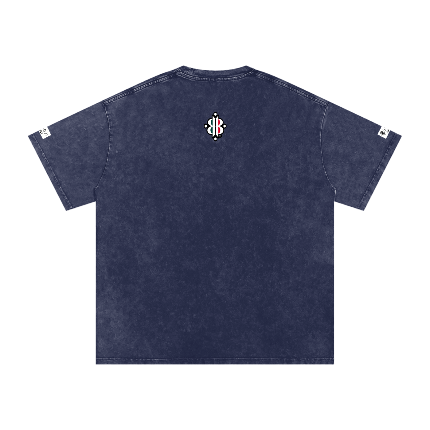 BOOJI ITALY ITALIAN FLAG BRAND LOGO SNOW WASHED T-SHIRT