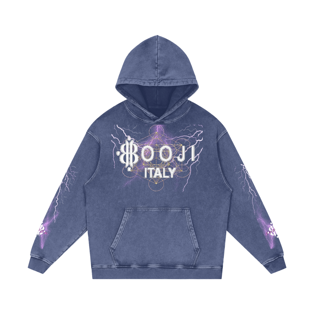 BOOJIITALY "SUPER POSITION' SNOW WASHED HOODIE