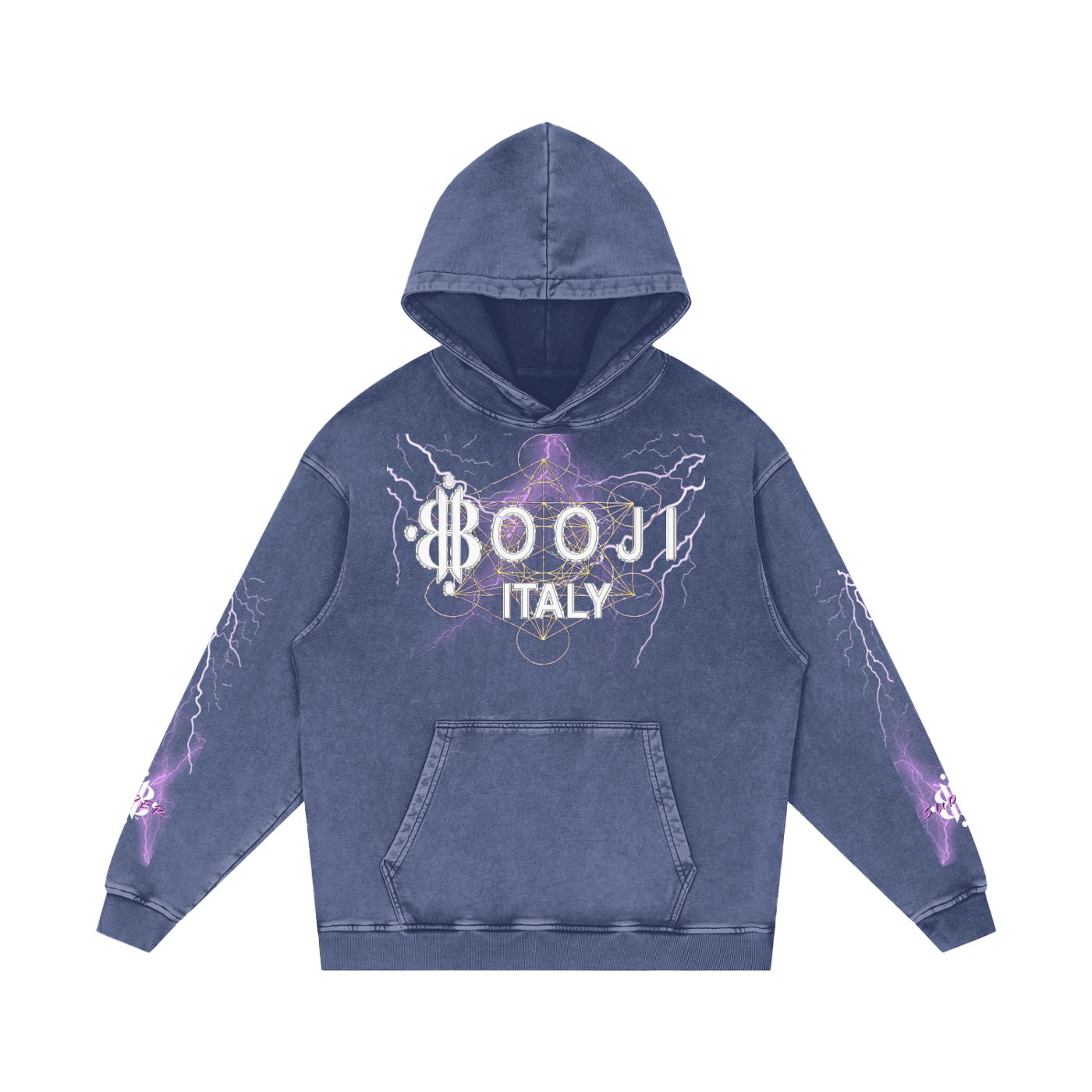 BOOJIITALY "SUPER POSITION' SNOW WASHED HOODIE