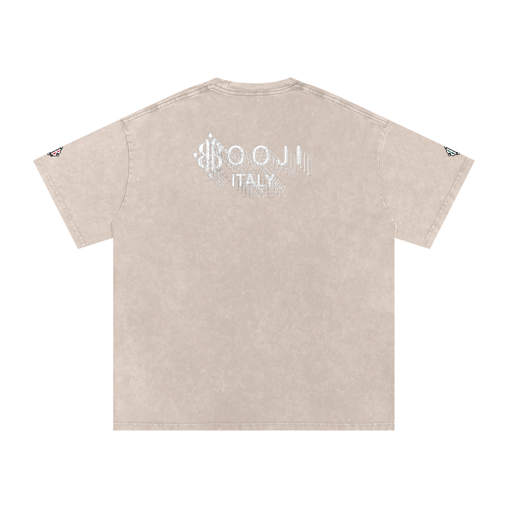 BOOJI ITALY "BE A WAVE, BEHAVE." SNOW WASHED T-SHIRT