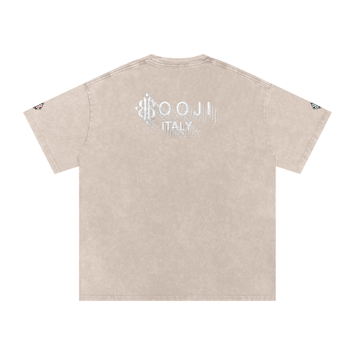 BOOJI ITALY "BE A WAVE, BEHAVE." SNOW WASHED T-SHIRT