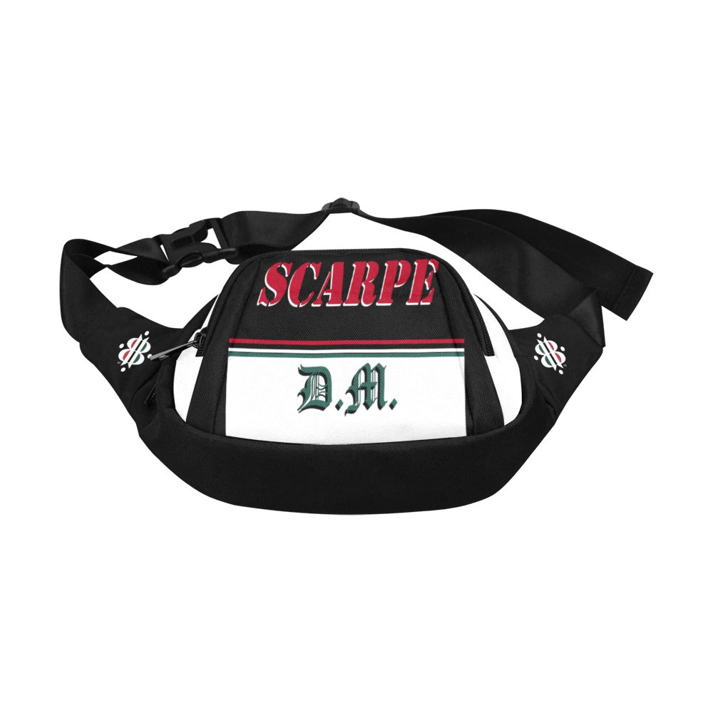 BOOJI ITALY SCARPE DM COLLECTION BLACK NYLON CANVAS WAIST BAG