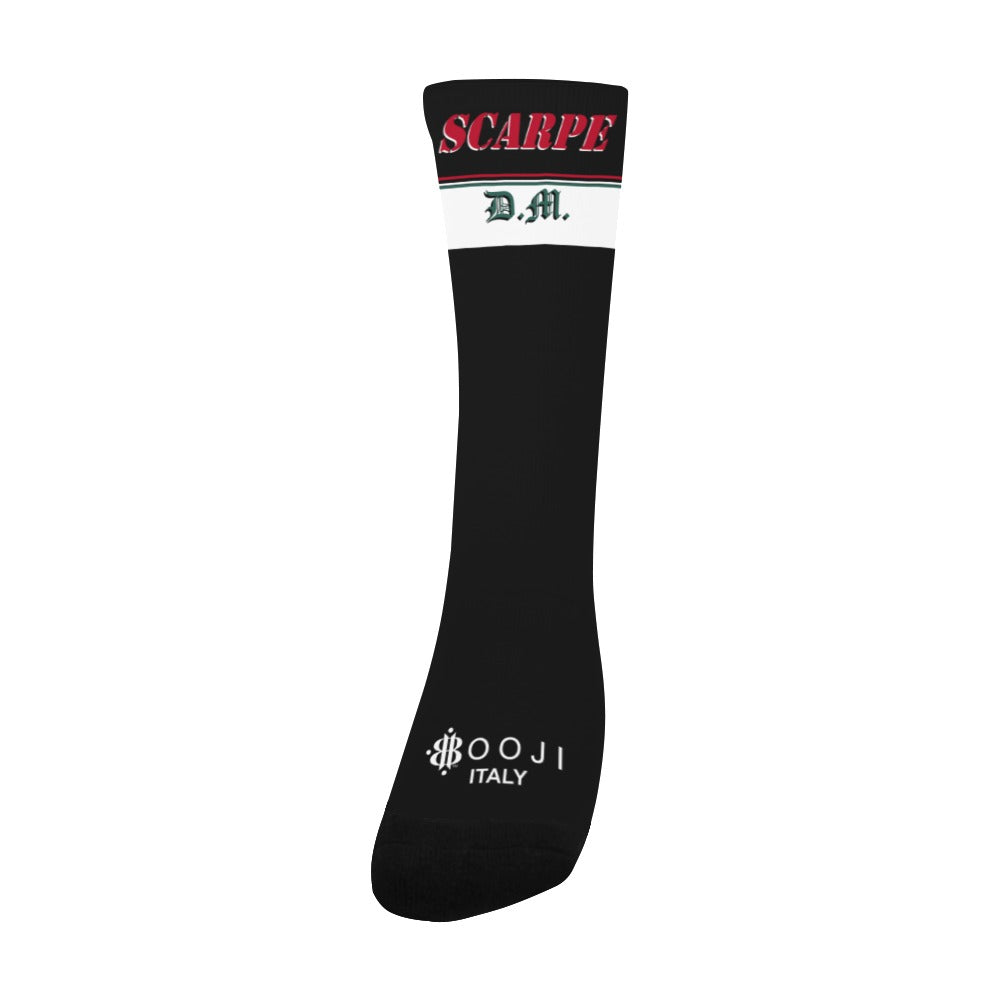 BOOJI ITALY SCARPE DM COLLECTION BLACK TUBE SOCKS