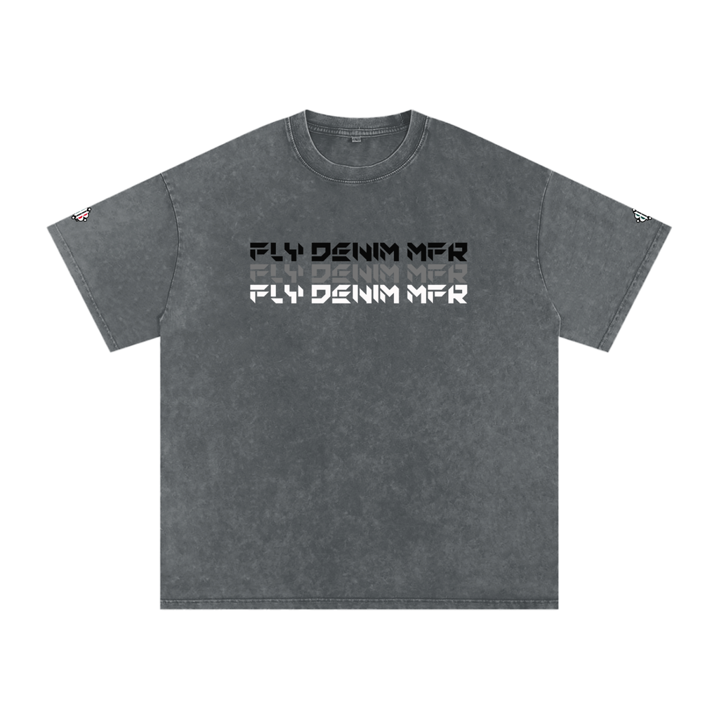 BOOJI ITALY "FLY DENIM MFR." SNOW WASHED T-SHIRT