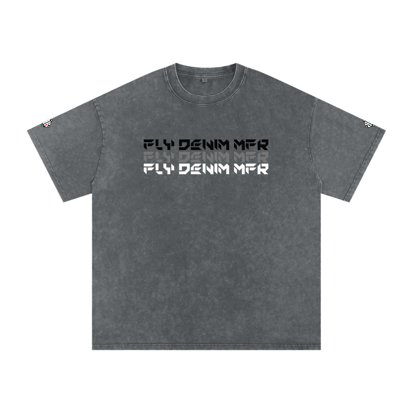 BOOJI ITALY "FLY DENIM MFR." SNOW WASHED T-SHIRT