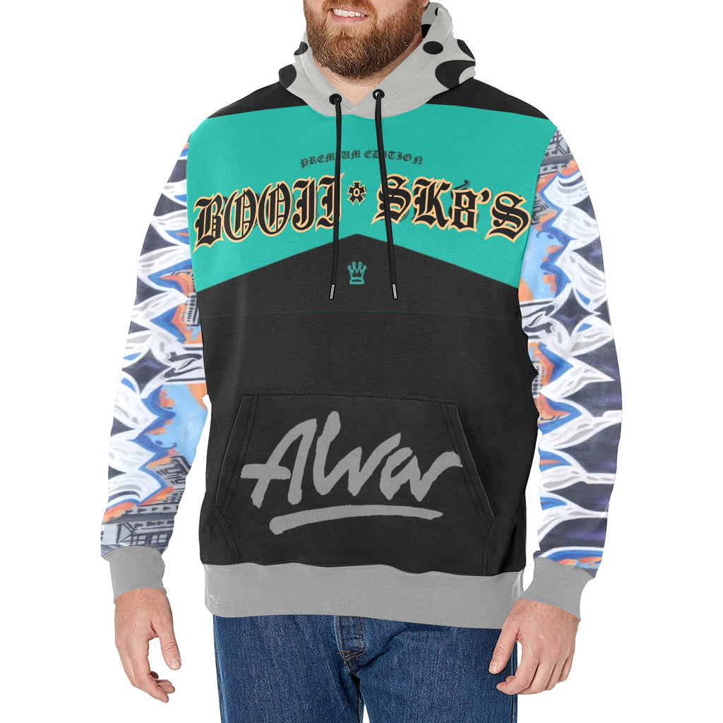 BOOJI SK8'S COLLECTION New Men's All-Over Print Hoodie (Model H55)