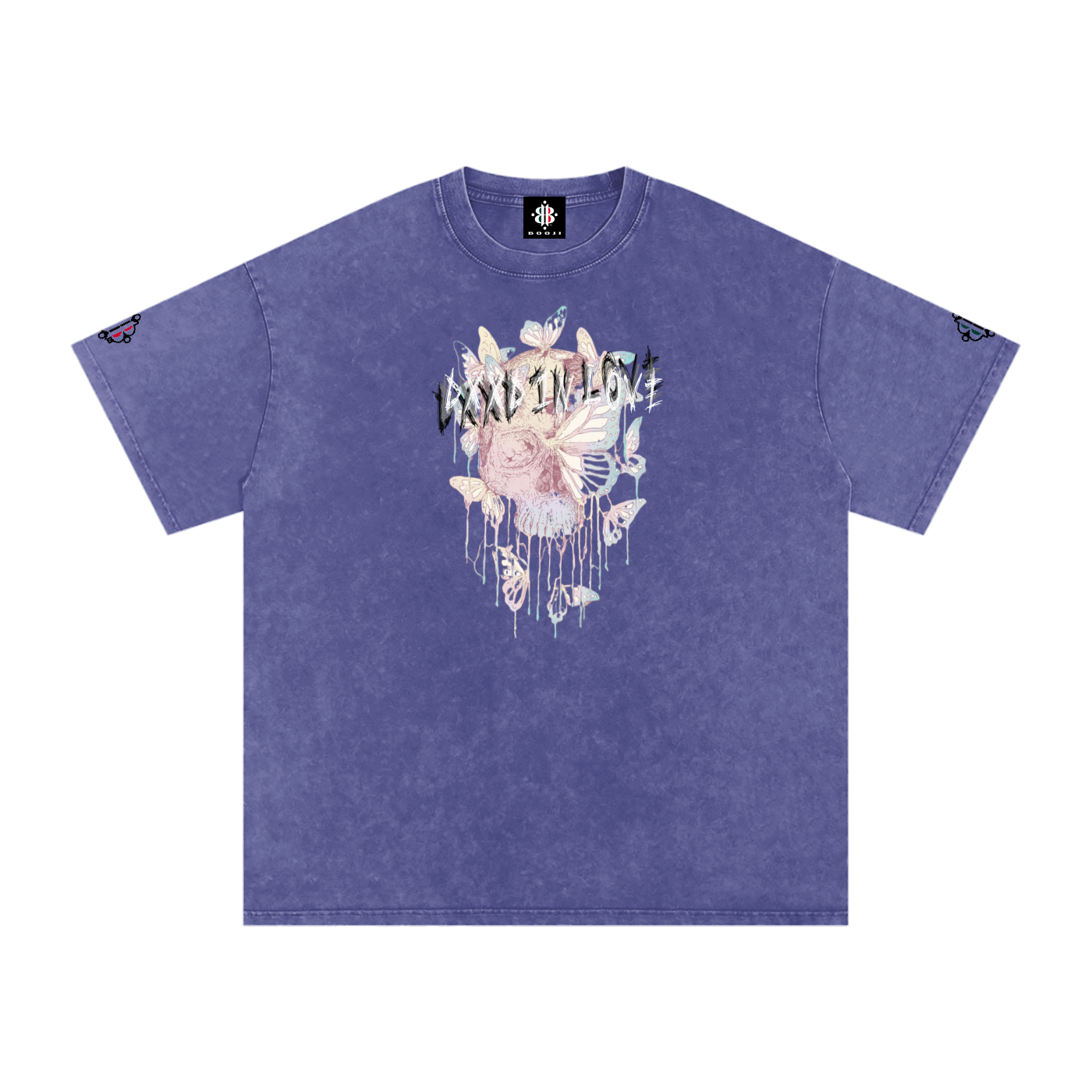 BOOJI ITALY DXXD IN LOVE BUTTERFLIES SNOW WASHED T-SHIRT