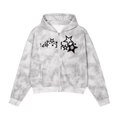 BOOJI STARS LOGO THEMED DIRTY WASH ZIP-UP FLEECE HOODIE